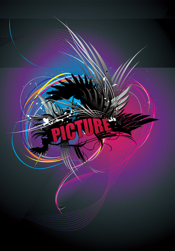 free vector Cool wings of light vector